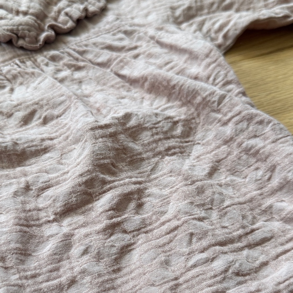 Mabo 3/4 Sleeve Ruffle Peter Pan Collar Top dusty pink girls size 2/3 years - Picture 5 of 16